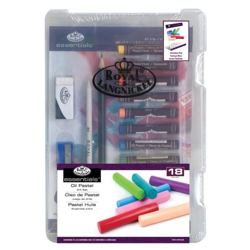 18pc colour oil pastels - 18pc,