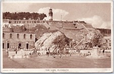 Antique Postcard Tinside Lido Plymouth Devon England Lighthouse