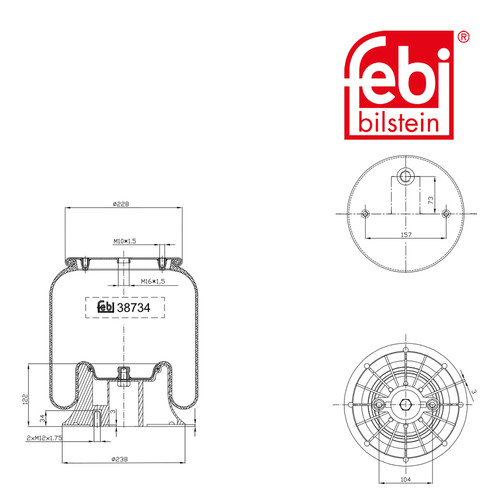 Febi air suspension bellow - febi,