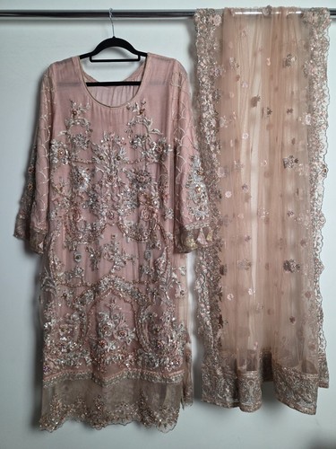 Ladies pink net kurta - ladies,