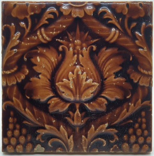 Antique fireplace tile relief - fireplace,