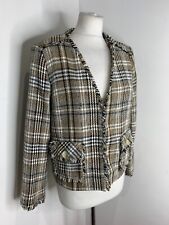 ZARA boucle check tweed jacket
