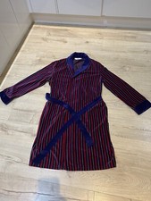Vintage Littlewoods Men’s Stripe Velour Acrylic/polyester Large Dressing Gown
