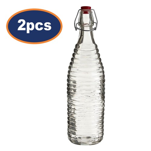 2pcs litre clear - clear, glass