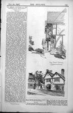 Antique Old Print Post Office