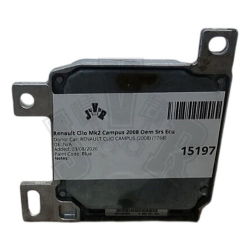 Renault clio srs ecu control - srs,