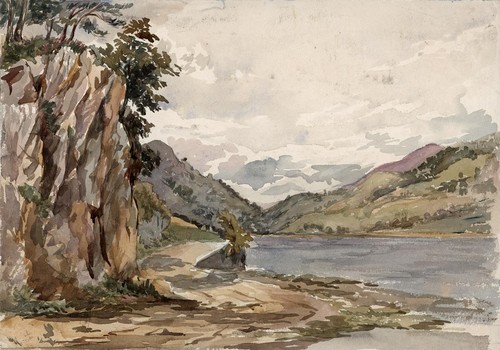Antique watercolour painting - antique,