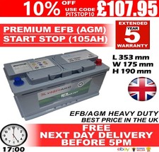 BMW 019 Car BatterY VRLA AGM