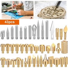 43Pcs Brass Pyrography Tips