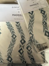 GINGERLILY LONDON TANGLEWEED BLUE/IVORY 100% SILK 3pc QUEEN DUVET BNIP $1275