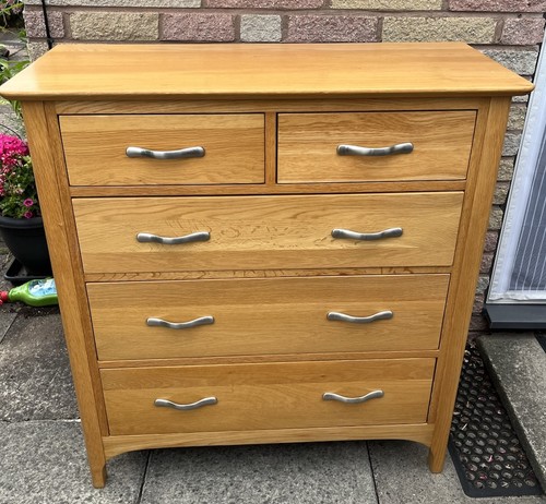 Solid oak chest drawers - chest, of