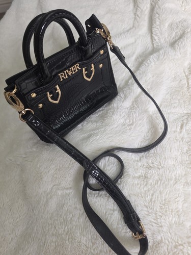 River island black patent - river,