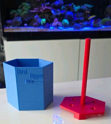 Coral dipper dipping aid - coral, dipper/dipping