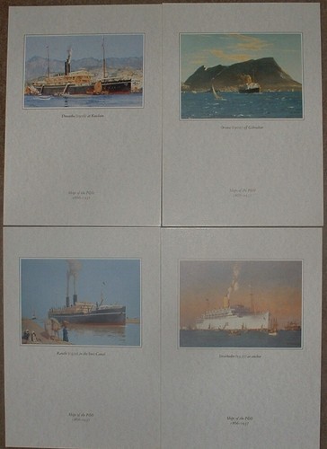 1998 o cruise - p&o, menus