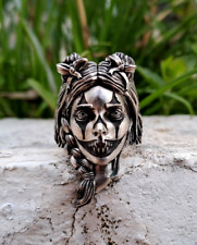Clown Skull Ring, Sugar Skull