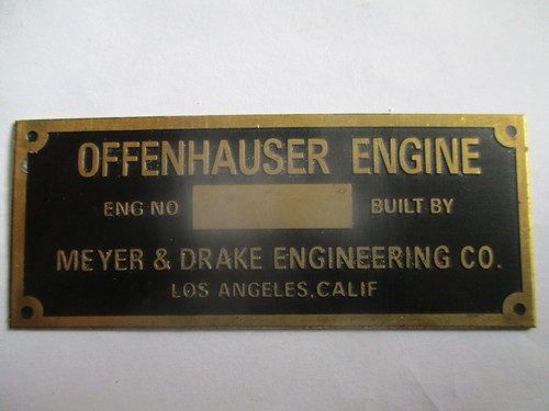 Type plate - plate, id-plate
