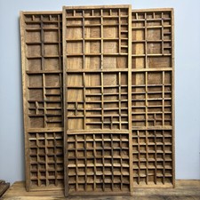 Vintage Wooden Printers Tray - Rustic Wooden Salvage - Wall Decor - £75 Each