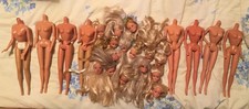 Vintage Large Bundle Lot Damaged 1990s Mattel Barbies Bodies Heads Creepy Craft