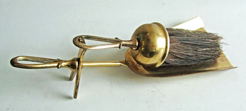 Vintage brass fire - brass, side