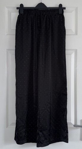 Shein satin diamante wide leg - shein,