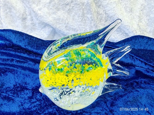 Glass fish ornament - glass,
