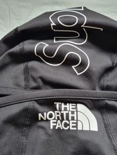 Black Supreme x The North Face Base Layer L/S Top hooded size large  