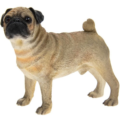 Black standing pug - black,