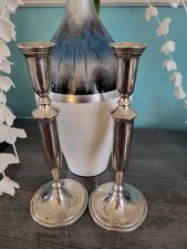 Decorative Godinger Silver Plated Candle Sticks. Set of 2