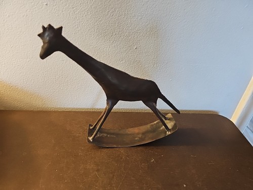 Antique rocking giraffe metal - antique,