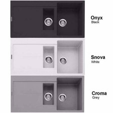 Astini Quadro 1.5 Bowl Reversible Composite Granite Kitchen Sink & Waste