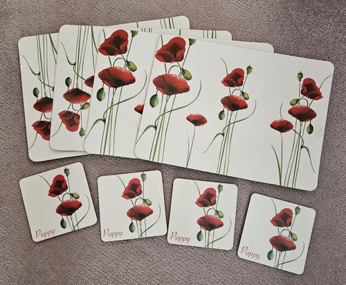 Dunelm poppy placemats - placemats, &