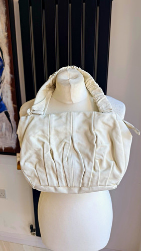 Furla white leather top - top, handle
