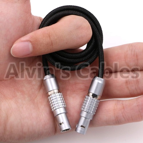 Pin male power cable - male, braided