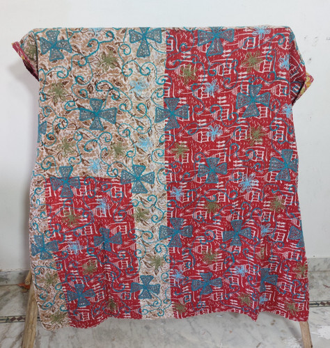 Vintage kantha quilt handmade - vintage,