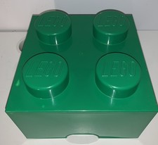 Bundle Of Green Lego Storage Boxes X3 (1 X4 Stud And 2x2 Stud) Good Condition