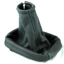 FITS FORD MONDEO MK3 2003-06 BLUE STITCH LEATHER GEAR GAITOR COVER GAITER