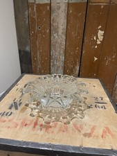 Vintage Glass Art Deco Serving Bowl Fruit Bowl Trifle Tableware Kitchen