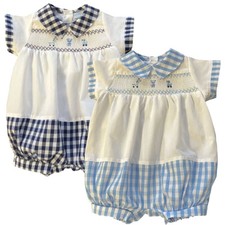 Baby Boy Romper Smocked