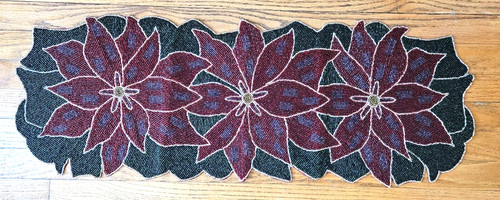 Poinsettia beaded christmas - poinsettia,