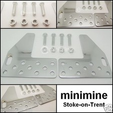 Classic Mini Chrome Seat Adjuster Kit spacer bracket austin cooper morris rover