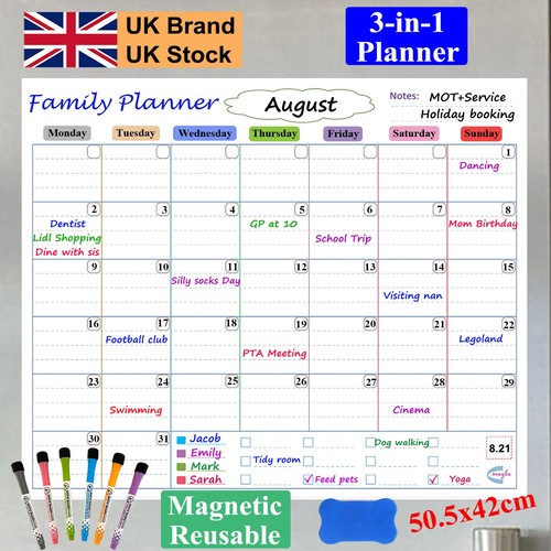 Large monthly magnetic fridge - large,