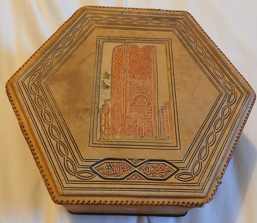 Vintage leather covered hand - leather-,