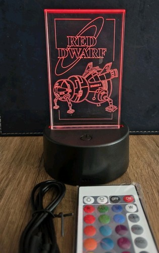 Red dwarf starbug etched block - red,