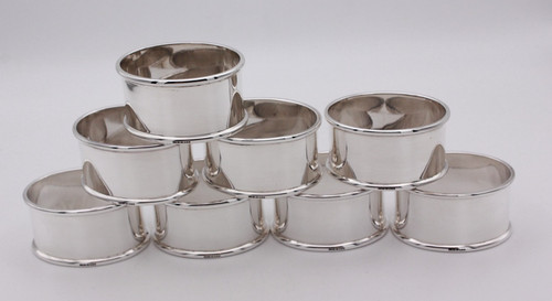 Sterling silver set plain - set,