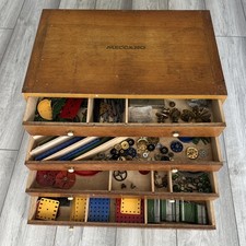 MECCANO Number 10. Wooden Case. Original Box with instructions on 30 models