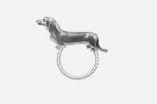 pp-d24 Dachshund Dog Brooch drop hoop stylish Holder For Glasses etc