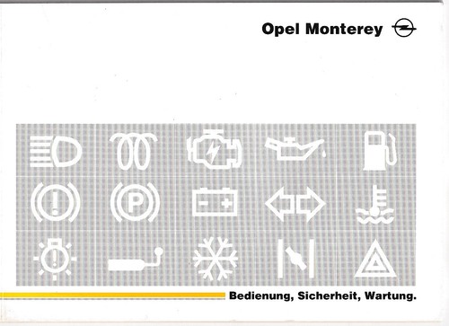 Opel monterey operating - monterey,