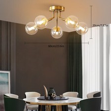 Sputnik Light Fixture Gold