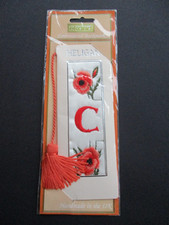Embroidered BOOKMARK Initial