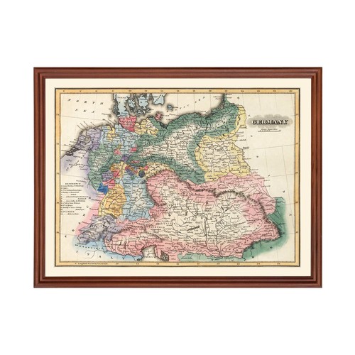 Old map germany - germany, 1823